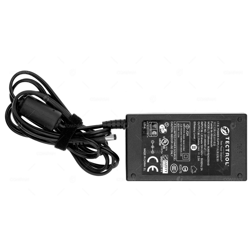 011-650401-2 AC ADAPTER TECTROL 24V 2.5A NU60-9240250-I3
